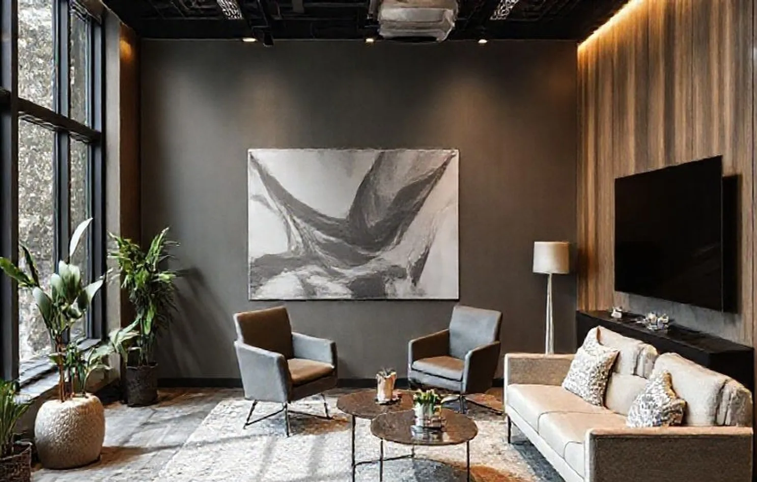 Modern consulting room with collaborative workspace