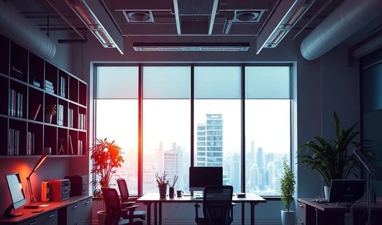 Contemporary business office environment